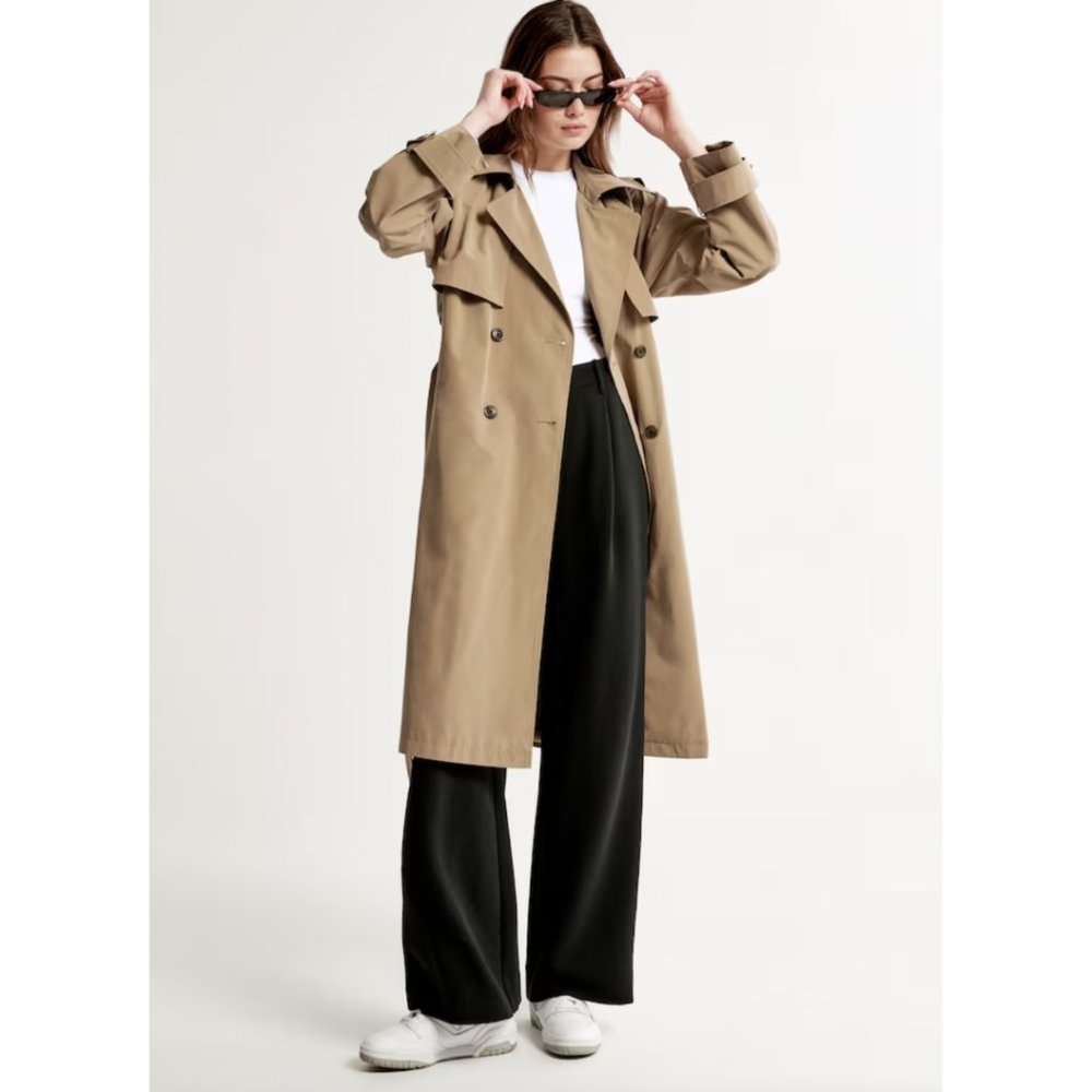 Abercrombie & Fitch Nylon Trench Coat NEW